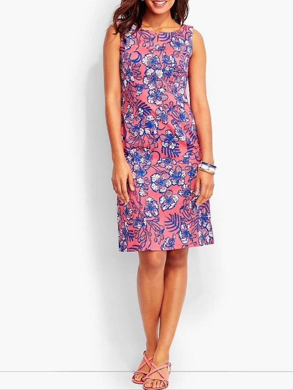 Talbots Floral Sleeveless Sheath Dress